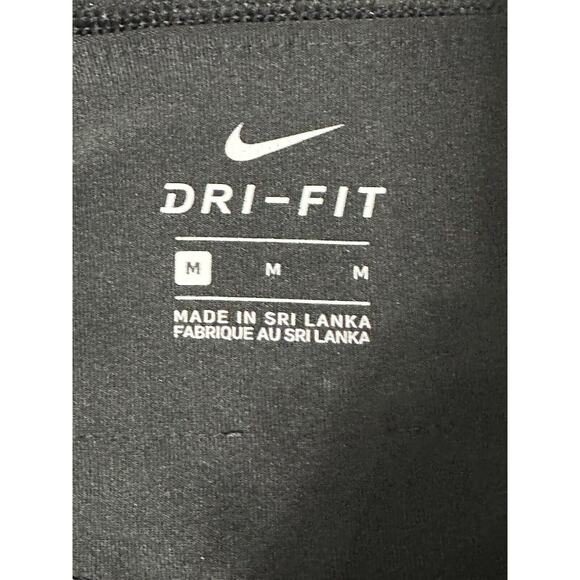 Nike Running Leggings Dri Fit Womens Medium Cropped Capri 19” Inseam Black - Picture 8 of 10